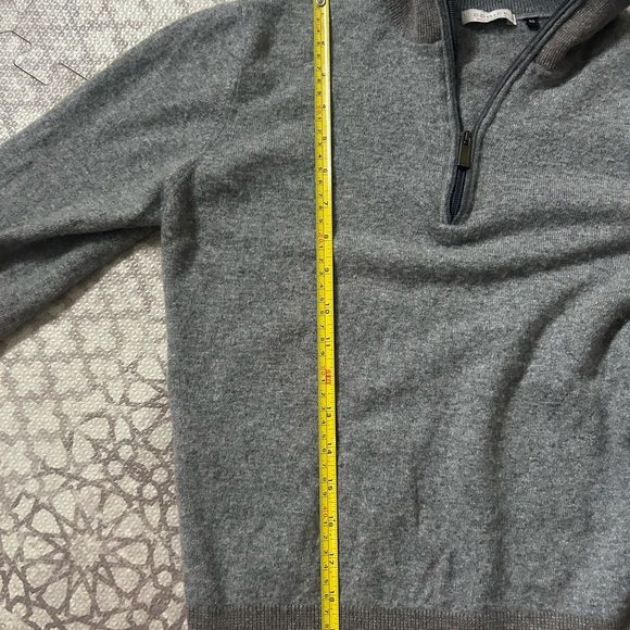CODICE WOOL & CASHMERE GREY HALF ZIP JUMPER - Picture 9 of 12